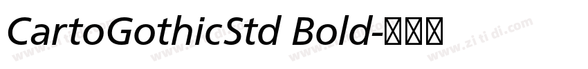 CartoGothicStd Bold字体转换